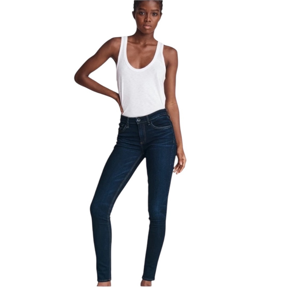 RAG & BONE MIDNIGHT INDIGO Minimalist SKINNY STRETCH JEANS 25